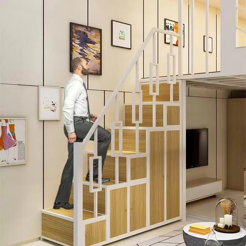 简约阁楼铁架床loft小户型省空间隔层高架床金属钢结构二夹层定制