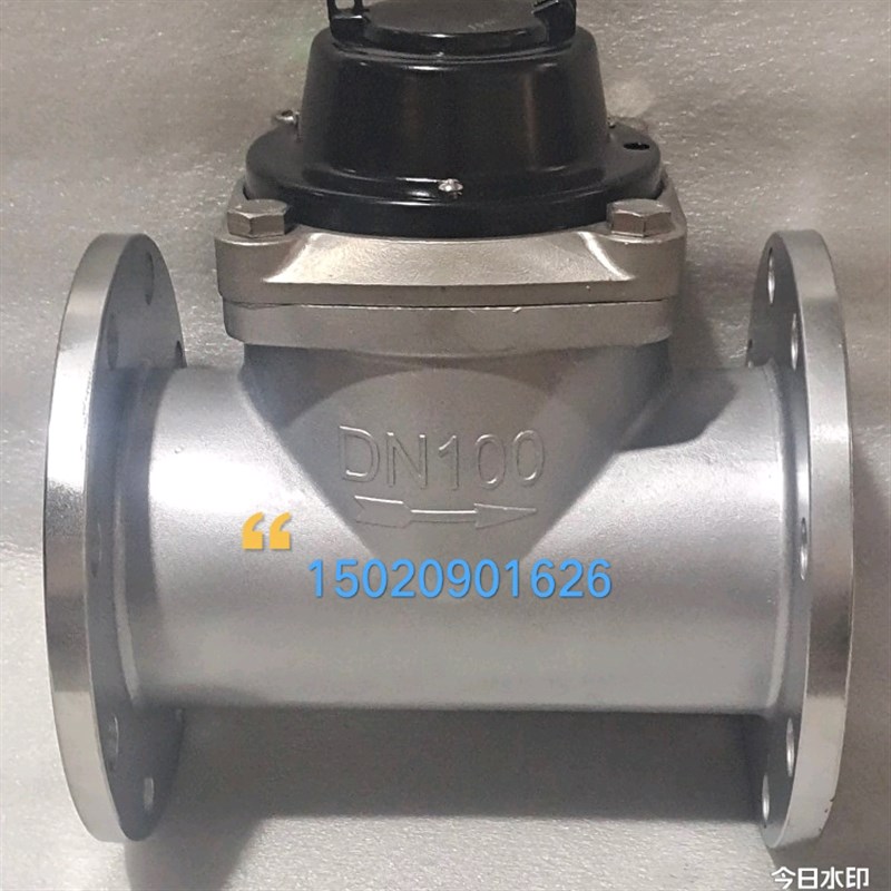 304不锈钢旋翼式冷水表 耐酸碱工业用耐腐蚀水表 法兰连接式设计