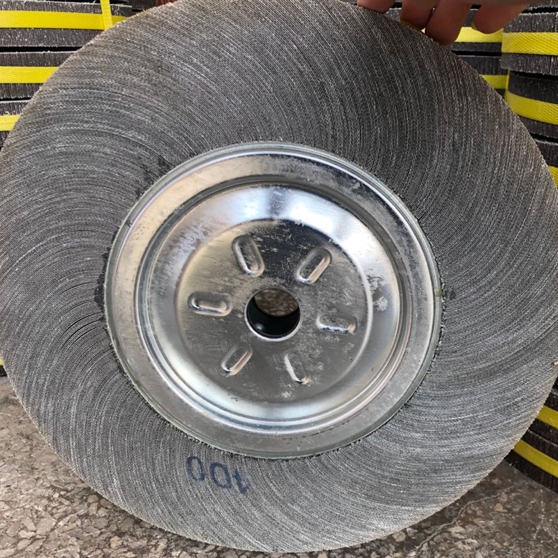 千叶轮砂布轮350*35卡盘叶轮沙皮纸打磨机用抛光千页轮黑纱千叶轮