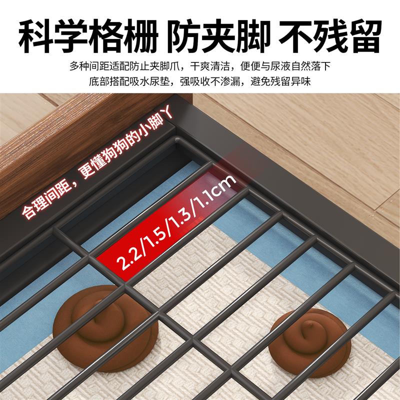 狗厕所中型犬中号防踩屎抽屉式不锈钢定点自动清理网架狗厕所用品