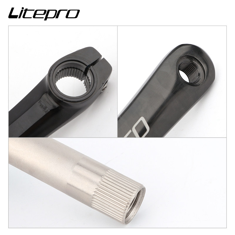 LP Litepro中空一体牙盘45/47/53/56/58齿折叠车单盘超轻改装曲柄