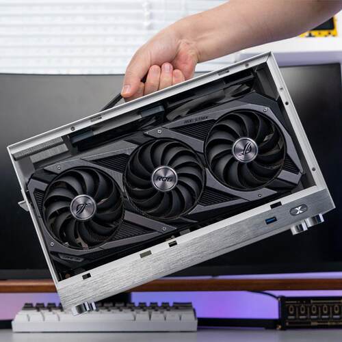 闪鳞S400Pro机箱便携式ITX手提TYPECmini台式机电脑机箱迷你桌面