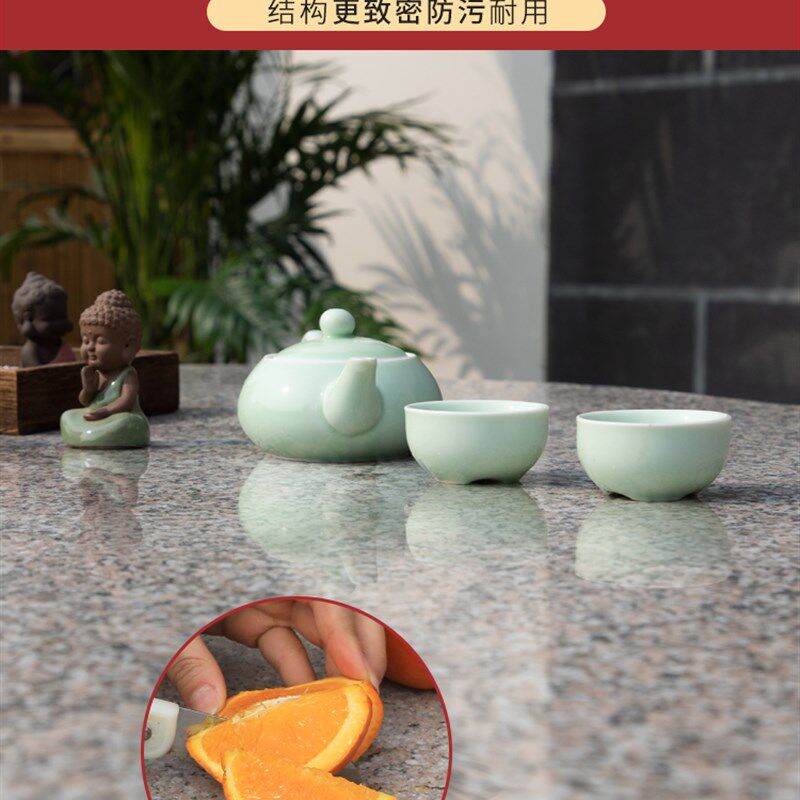 石桌石凳庭院花园一套家用户外花岗岩别墅装饰摆饰天然石头桌子