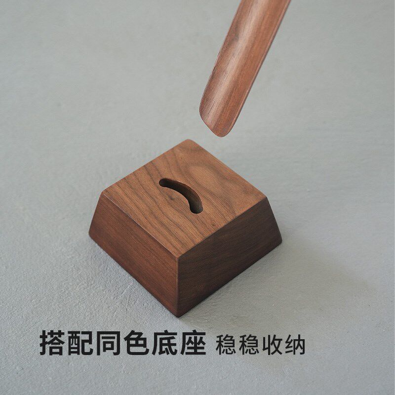 霜山鞋拔子长柄家用黑胡桃实木孕妇懒人提鞋器穿鞋工具加长鞋扒子