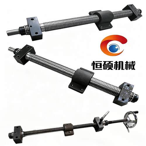 双轴承座梯形丝杆螺母套装T25T30T36T36T40T50*6手摇传动重载升降