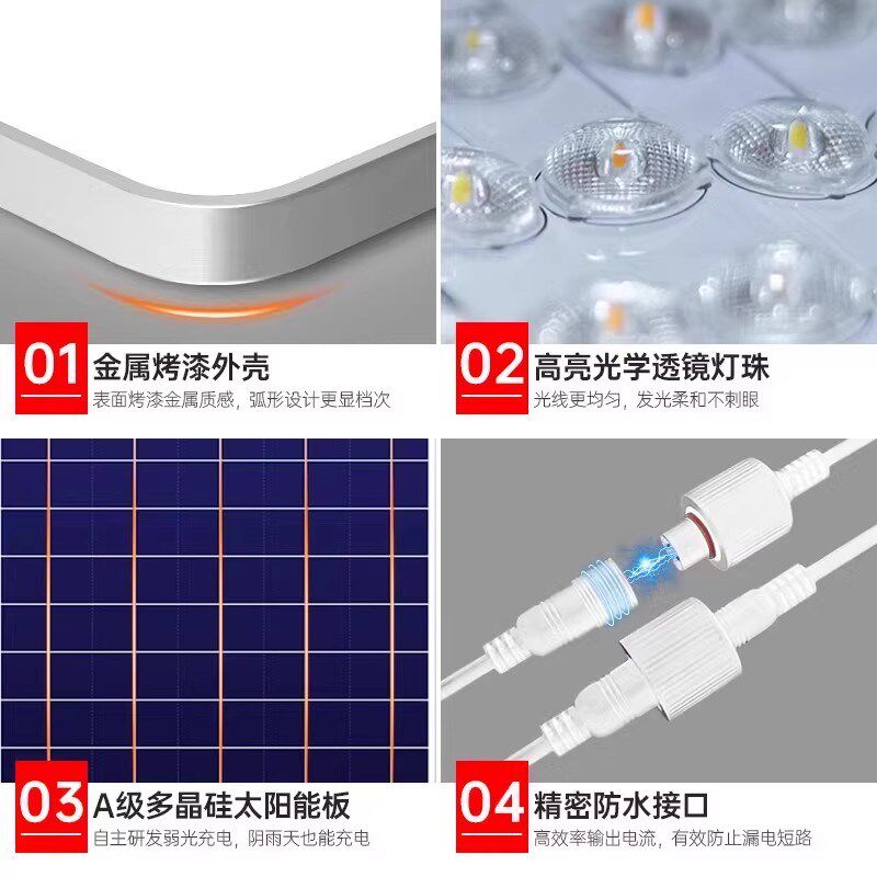 2025新款太阳能灯家用室内卧室吸顶灯超亮大功率客厅灯户外庭院灯