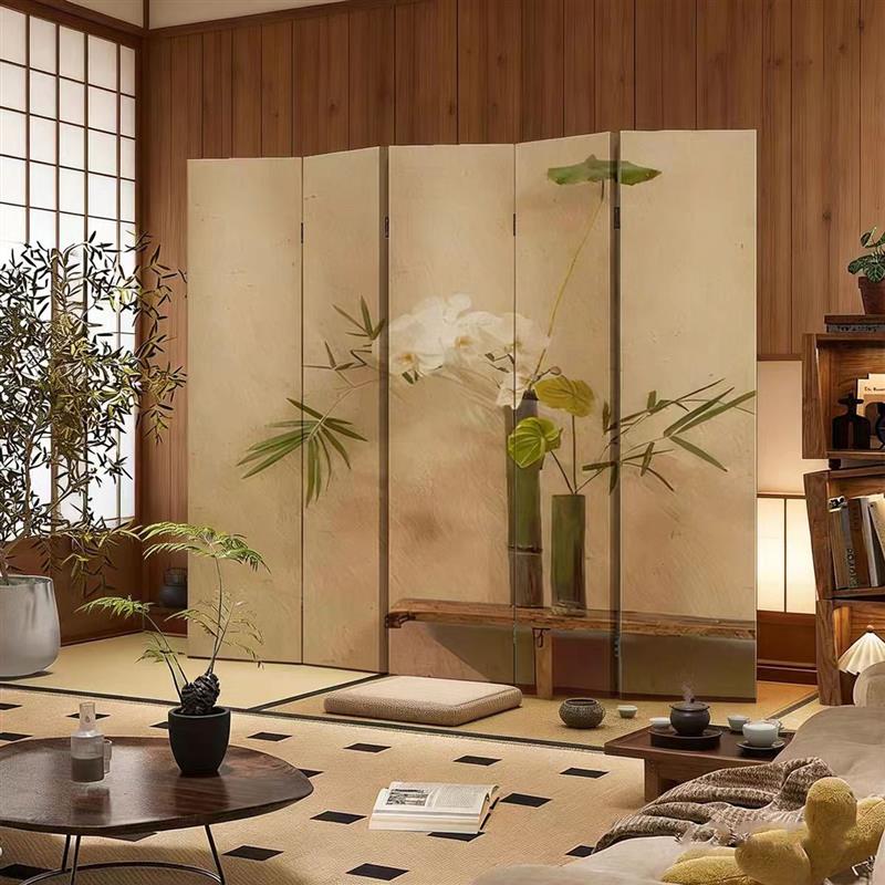 新中式简约屏风隔断客厅餐厅卧室遮挡家用折叠移动装饰小清新折屏