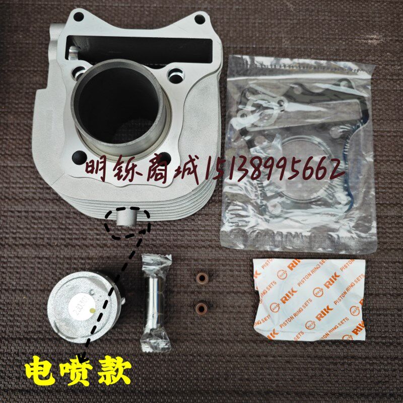 适用轻骑铃木电喷摩托车韵彩QS100T-A/B套缸活塞环中修垫气缸体