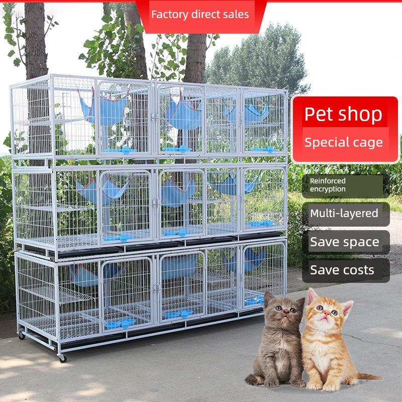 猫笼三层繁殖猫笼宠物店寄养户笼双层繁殖猫笼婆婆笼鸽笼