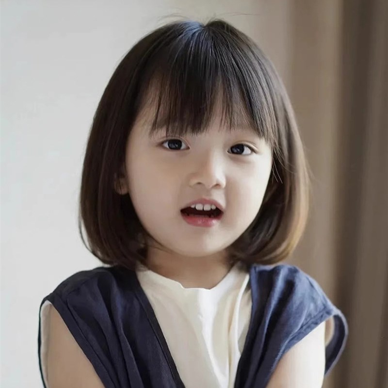 宝宝假发婴儿童假发套公主BOBO头短发摄影假发套女童假发新年头饰
