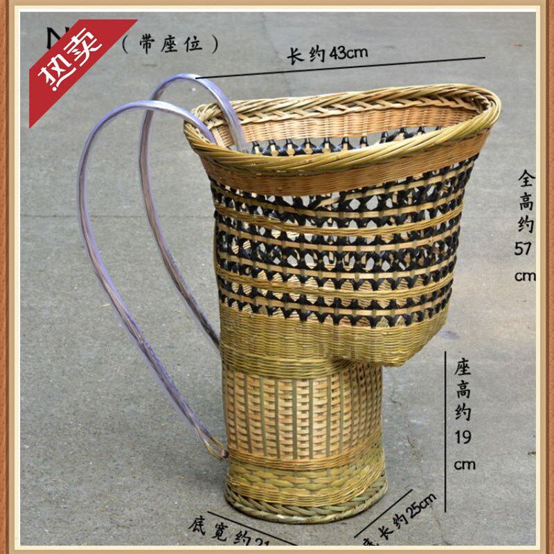 道具竹篓竹椅背篓竹编婴儿小孩背东西多功能美观精品精致编织买菜