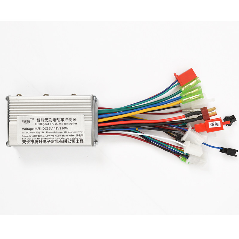 锂电池电动电瓶车自行车单车无刷锂电控制器12v24v36v48v250w350w