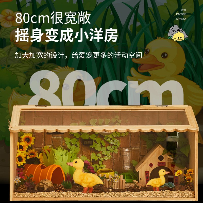 柯尔鸭专用饲养箱养鸭子笼子宠物鸭笼小鸭育雏箱家用造景豪华别墅图片