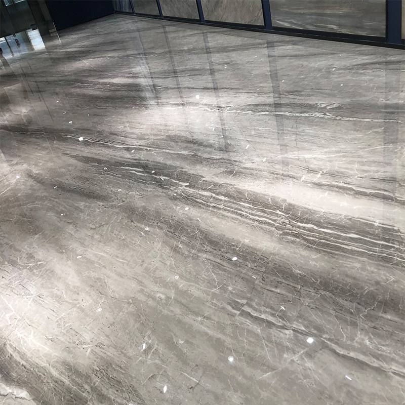 简YI同款希腊灰大理石瓷砖别墅客厅地砖饭厅卧室定位连纹大板砖