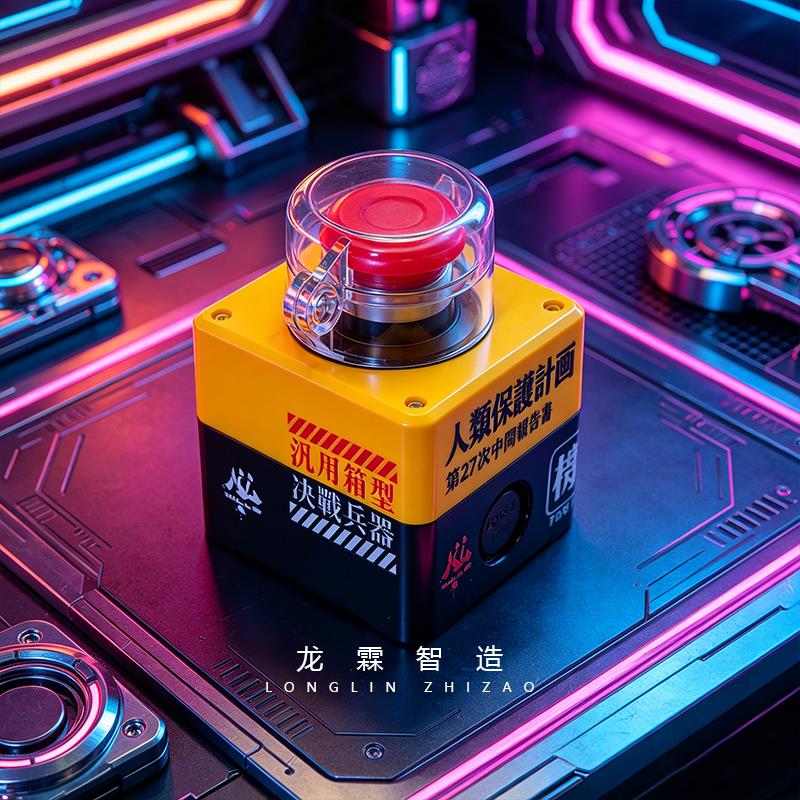 电脑无线开关主机机箱开机带灯按钮桌面外置按键一键启动键蘑菇头图片