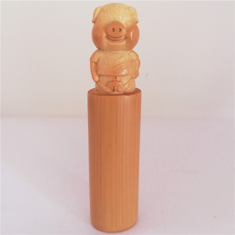 天然实心玉竹手工雕刻把玩件金蟾达摩钟馗观音文玩收藏工艺品摆件