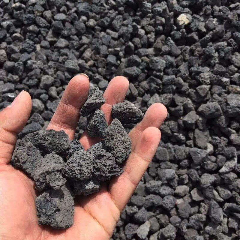 天然黑色火山石颗粒多肉植物营养土水族净水造景富士砂盆栽铺面石