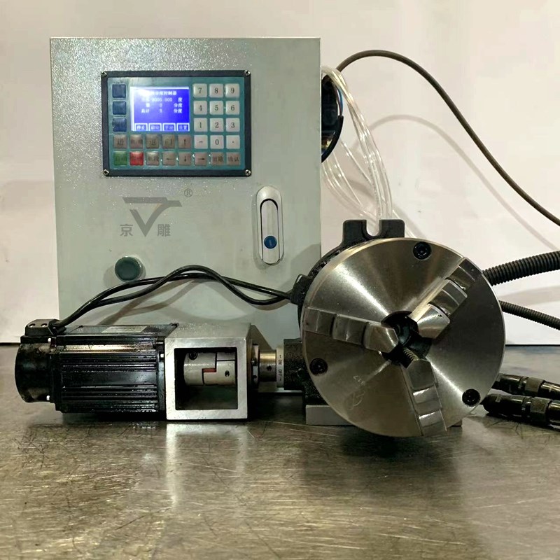 TSL300立卧工作台+法兰+卡盘+伺服电机+控制器 HV-12寸电动分度盘