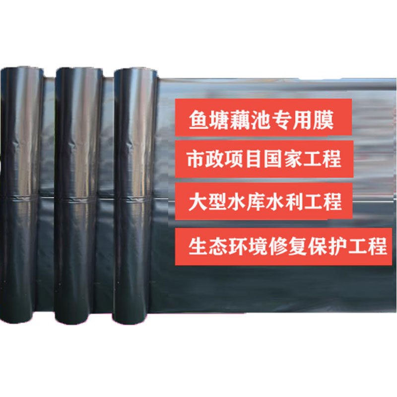 鱼塘专用膜HDPE土工膜 鱼塘防渗膜 藕池防渗膜藕池专用膜黑塑料布