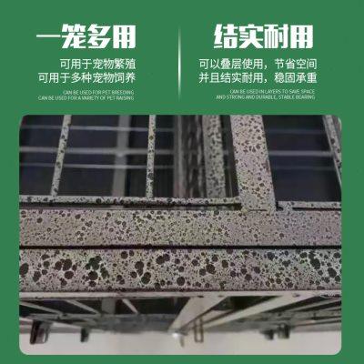 狗笼子140长 金毛大型犬中型犬繁殖子母笼加粗加厚方管带活动隔断