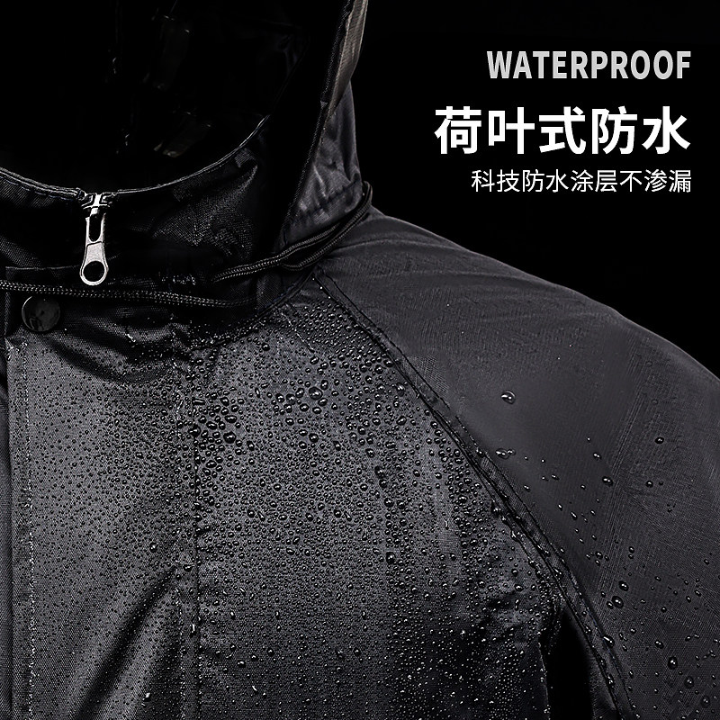 长款反光雨衣全身防暴雨巡逻防水衣加厚风衣式连体交通外套防雨服