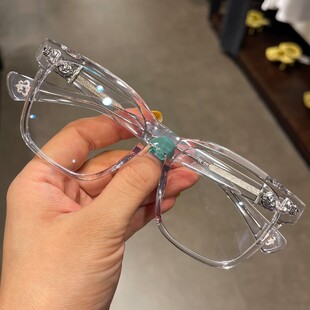范丞丞同款黑框眼镜架适用大脸型 男女通用复古板材眼镜 附防蓝光