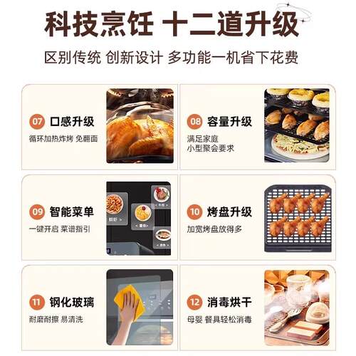 空气电炸锅家用新款可视多功能智能烘焙一体烤箱大容量家庭用