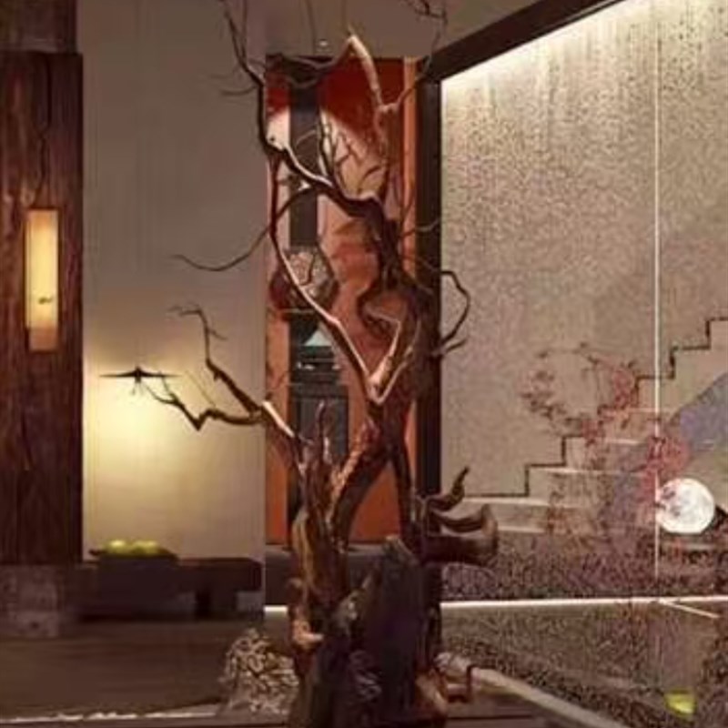 杜鹃根大型生态雨林缸造景鱼缸南美缸小森林沉木枝条树枝木骨架