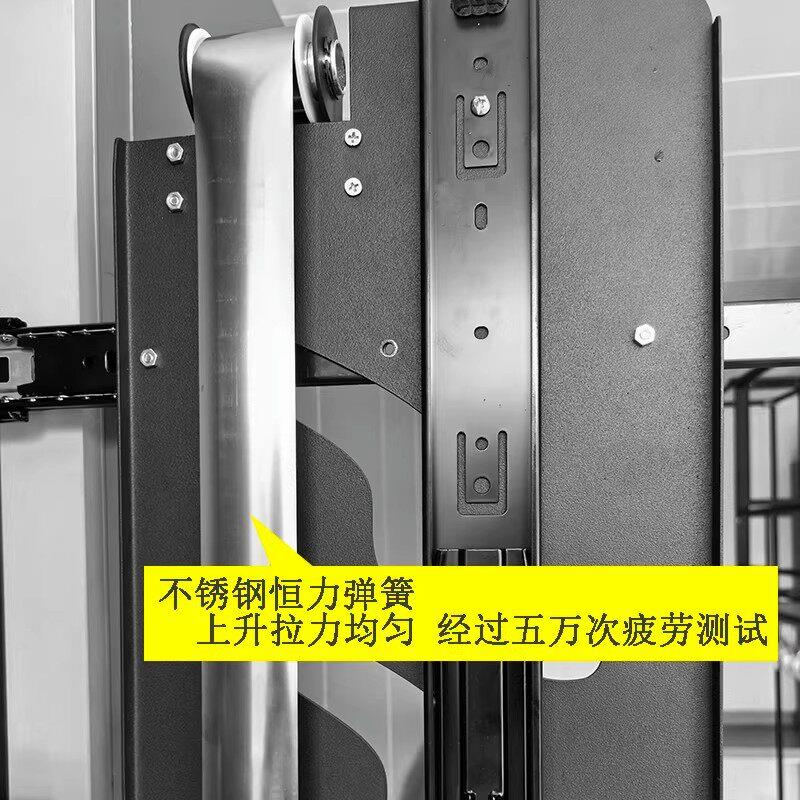 厨房吊柜升降拉篮烟机上柜下拉式橱柜垂直升降调味拉篮极窄吊柜