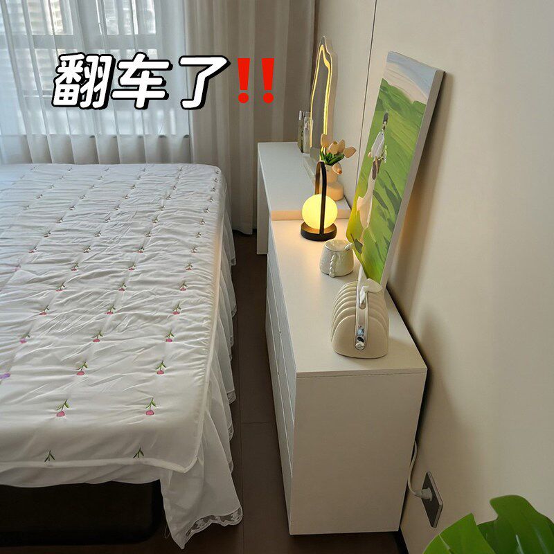 极窄梳妆台斗柜一体30cm超薄化妆桌子现代卧室简约床尾柜不占空间