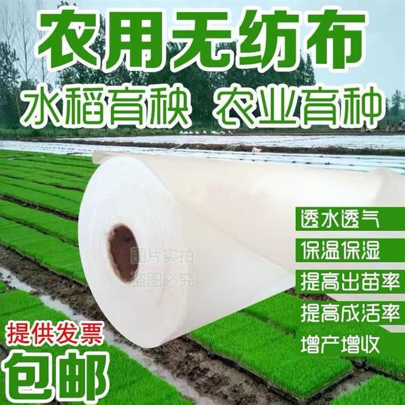 水稻育秧无纺布整卷白色抗老化农用育苗草坪绿化蔬菜保温透气布料
