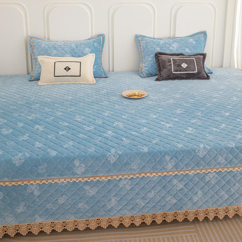 冬季榻榻米定制牛奶绒床盖单件防滑农村大土炕盖加棉2023新款床单