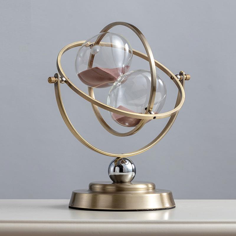 轻奢风地球仪沙漏摆件家居饰品高档客厅电视柜酒柜办公室创意软装