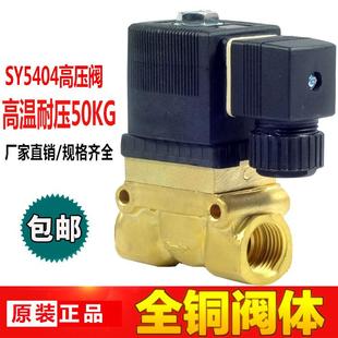 5MPASY5404 044分高压电磁阀2分1寸50KG船用气阀220V吹瓶机蒸汽阀