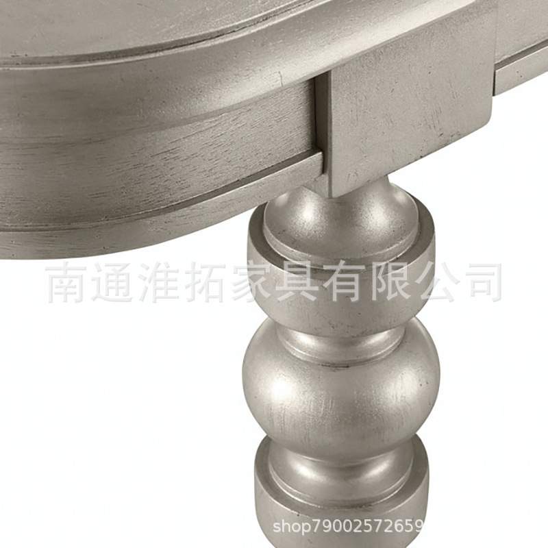美式实木餐桌 art现代轻奢香槟金长方形餐桌台高级灰莫里印象家具