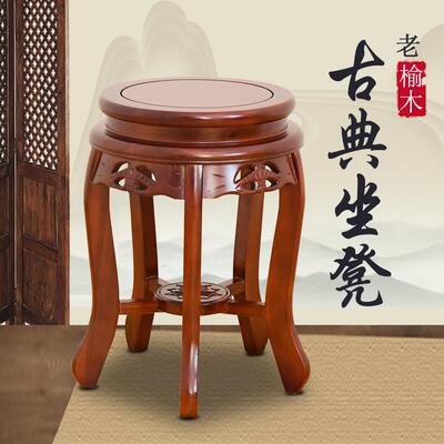 鼓凳实木古筝凳圆凳子中式家用餐桌凳矮凳方凳古典锦瑟跳舞凳子