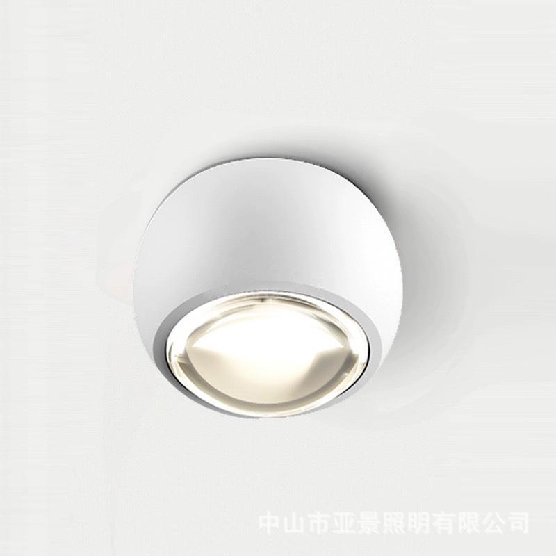 全光谱Ra98高端极简轻奢现代明装筒灯无主灯客厅卧室过道免开孔灯