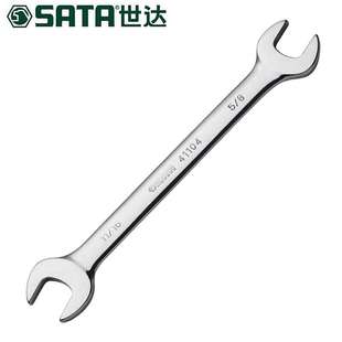 41105英制全抛光双开口扳手 世达 家用梅花扳子板子五金工具呆扳