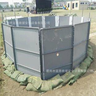 救灾抢险PVC围井可拆卸堤坝防护管涌围板不锈钢移动装配式围井