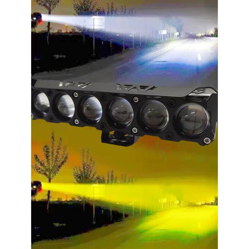 电动汽车灯强光摩托车Led大灯超亮三轮车改装外部12V60V流氓灯聚