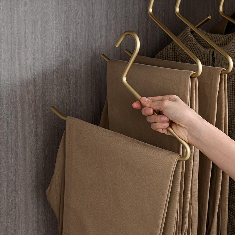 太空铝鹅型裤架鹅形衣架衣柜裤子专用挂裤架实心加粗裤子挂衣架