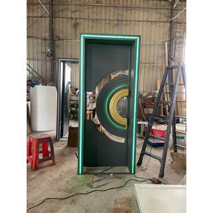 KTV隔音入户防火门 足浴包厢防火门酒吧入户发光门娱乐会所包房门