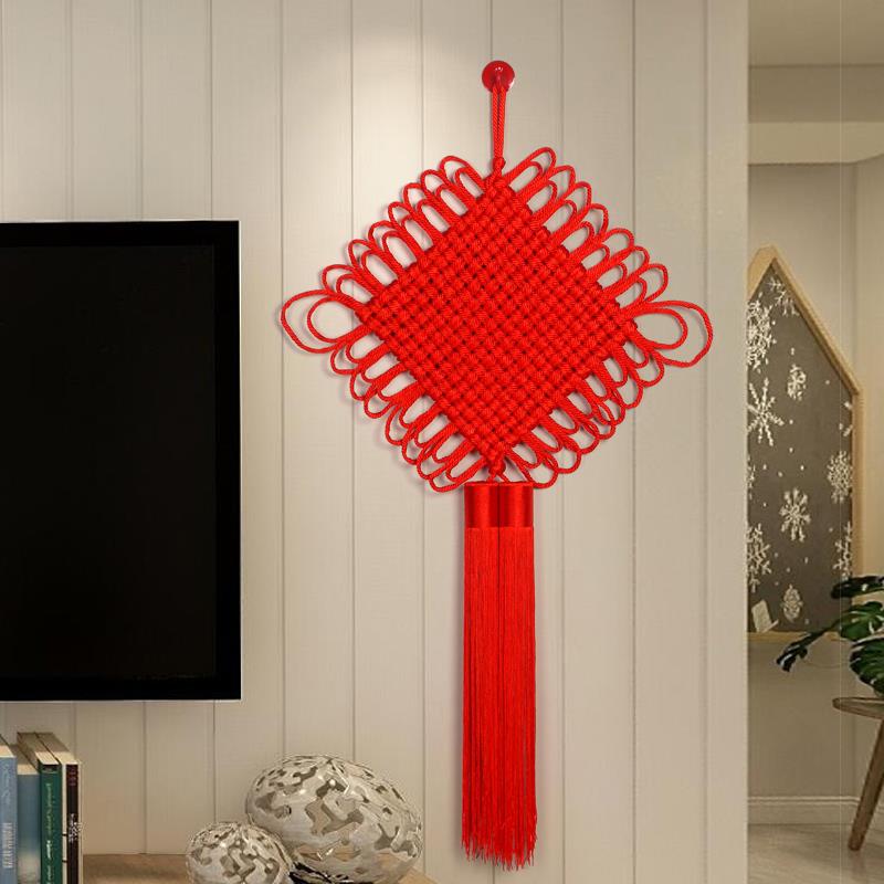 中国结门上挂件客厅大号新中式入户门全红无字高档电视墙小号装饰