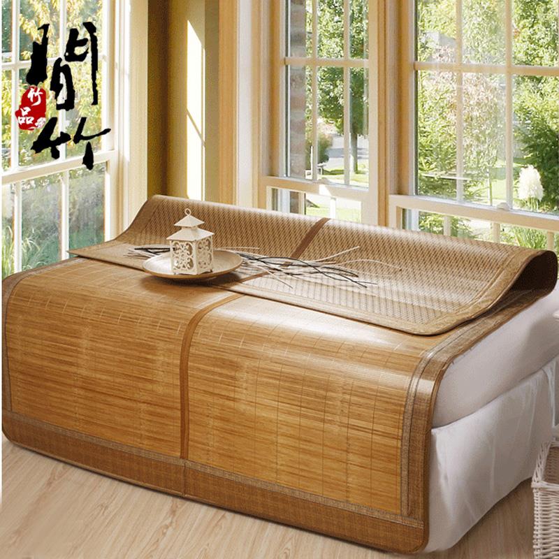 高档碳化水磨席凉席竹席双面藤席可折叠席子1.35m/0.9/1.2/1.5米