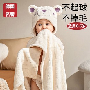 德國(guó)兒童浴巾斗篷浴袍帶帽寶寶z夏季 a類純棉速干吸水不掉毛 可穿式