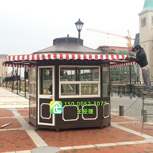 卡通售票亭定制成品移动房子售货亭游乐园八角亭门V岗亭欧式门房