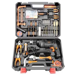 五金电工木工专用维修多功能工具箱大全 日常家用锂电钻手工具套装