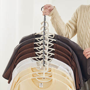 多孔竖排衣架家用多功能折叠收纳架衣柜省空间多挂衣服架魔术衣挂