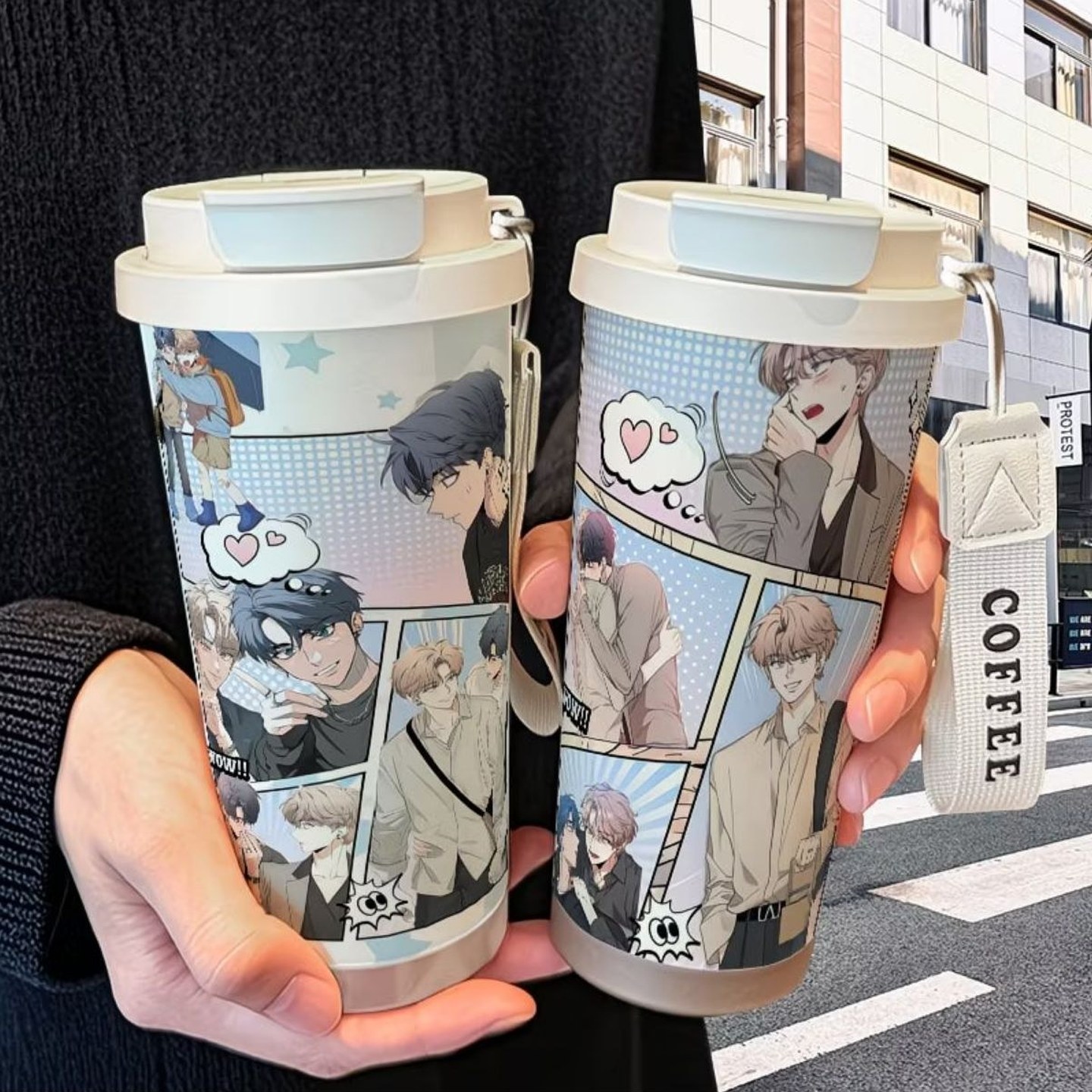 韩漫小说素描周边保温杯