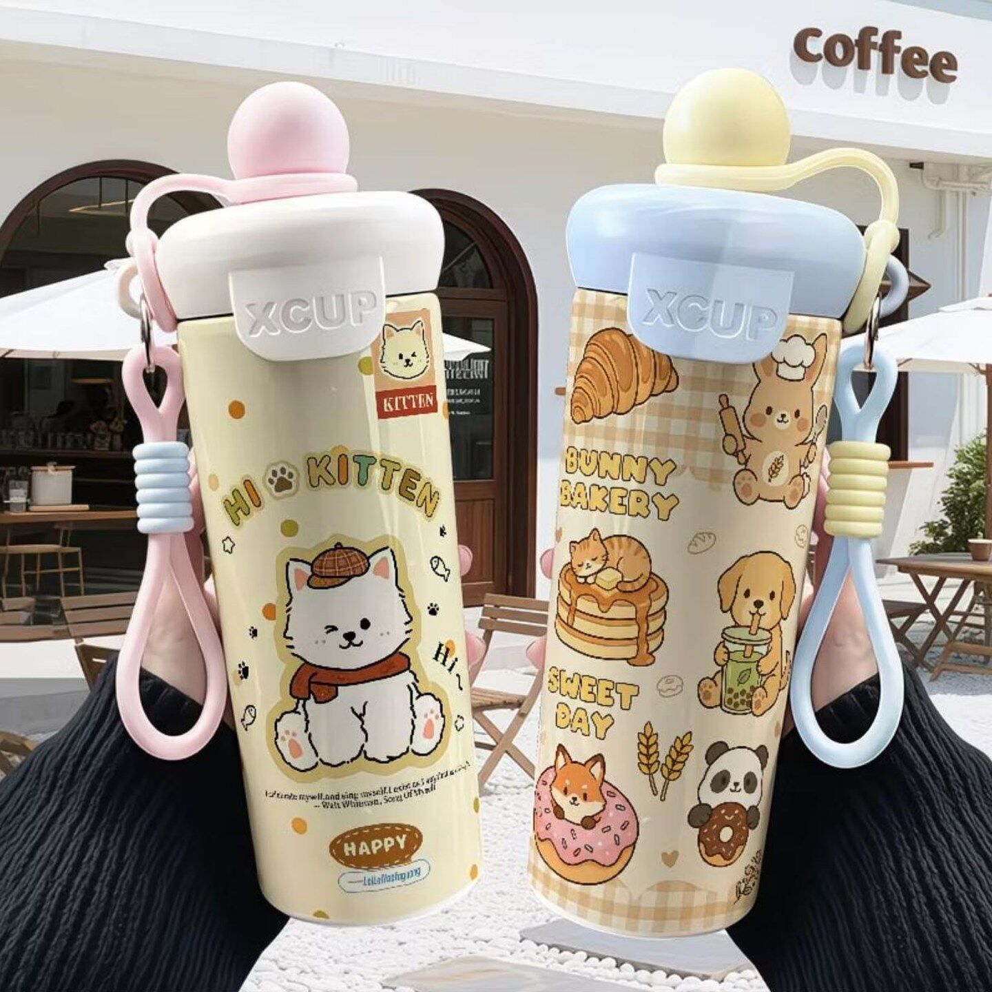 卡通小猫创意316不锈钢保